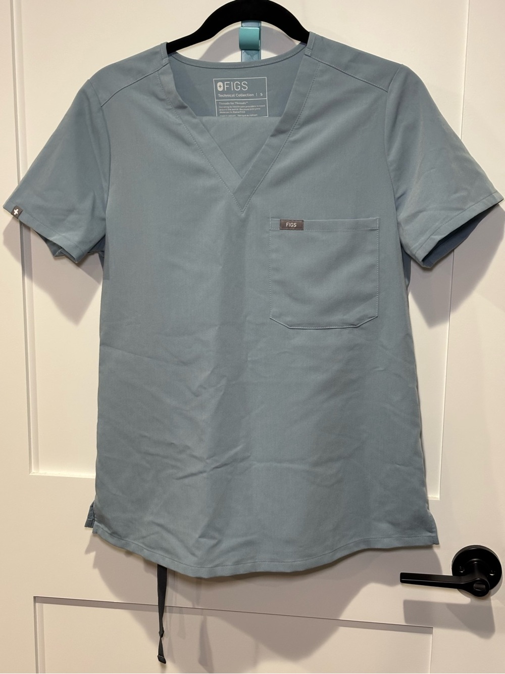 FIGS Catarina Zamora Scrub Set Dusty Blue Small Tall Nurse Medical